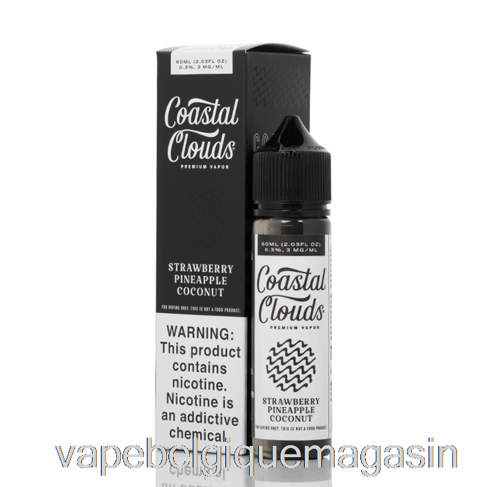 Vape Shop Bruxelles Fraise Ananas Noix De Coco - Coast Cloud Co. - 60 Ml 6 Mg